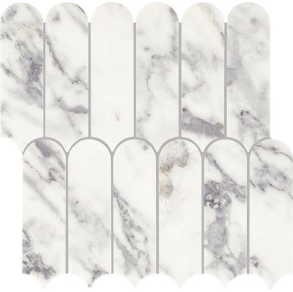 Arabescato Argento Elongated Fan - stone tile